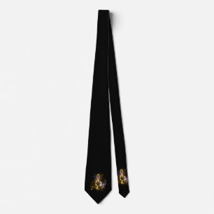 Corbata Clef de sol de música dorada