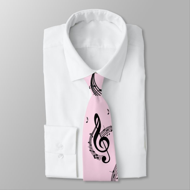 Corbata Climactic G Clef Pink (Atado)