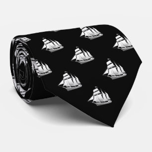 Corbata Clipper Ships On Black