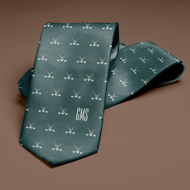 Corbata Club de golf Monogramado Verde Oscuro (Subido por el creador)