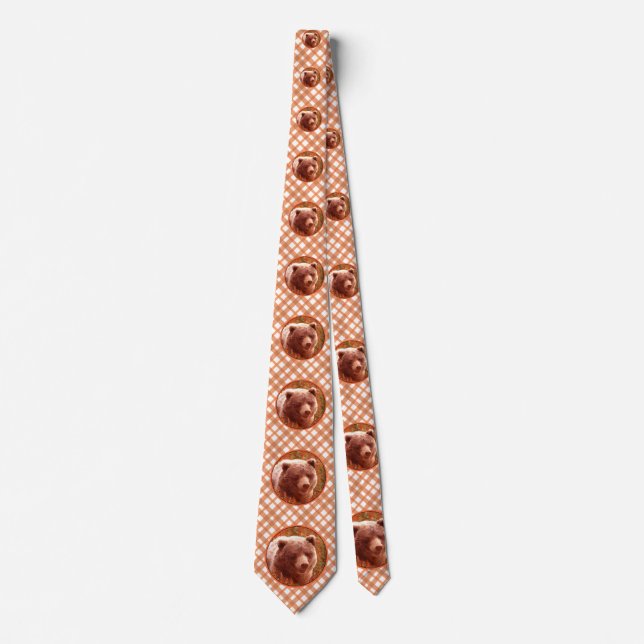 Corbata Club de oso pardo en pintura de marihuana de fuego (Anverso)