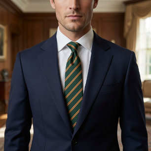 Corbata Club Inglés Regimental Verde Bosque