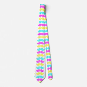 Corbata CMY Mustaches (estilo letterpress)