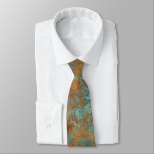 Corbata Cobre Y Turquesa