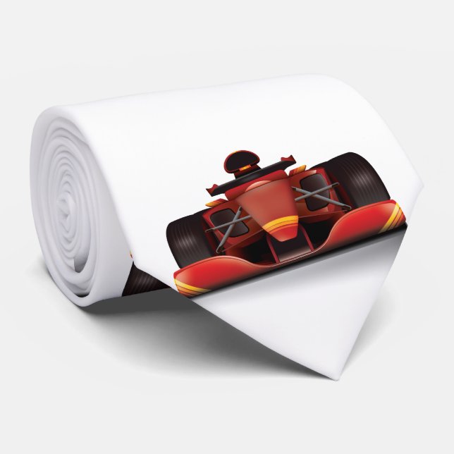 Corbata Coche de Carreras roja (Enrollado)