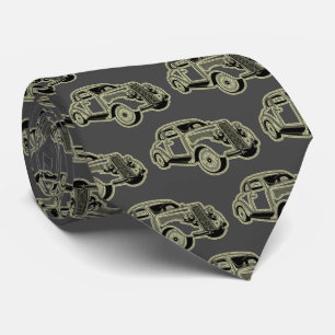 Corbata Coche de oro negro elegante y elegante