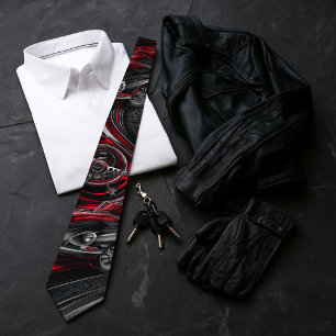 Corbata Coche Deportivo Clásico Vintage Carbón Hombres