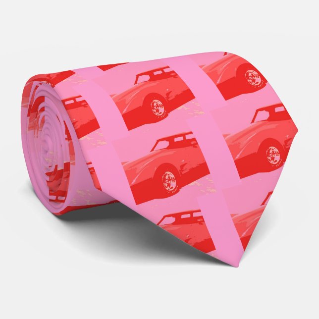 Corbata Coche rojo clásico de 1979 (Enrollado)