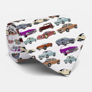 Corbata coches clásicos patrón