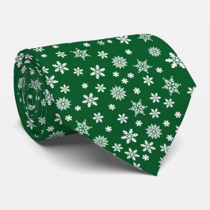 Corbata Coches de nieve en Navidad verde