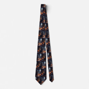 Corbata Cocker Spaniel Calabazas de Halloween Espeluznante