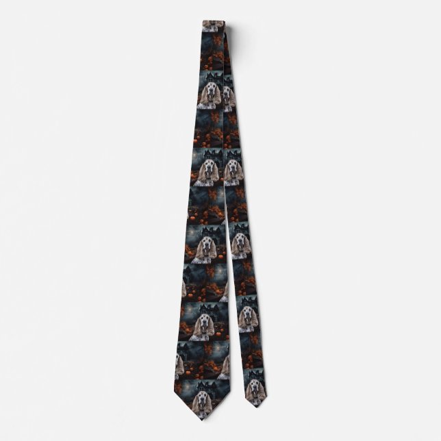Corbata Cocker Spaniel Halloween Scary (Anverso)