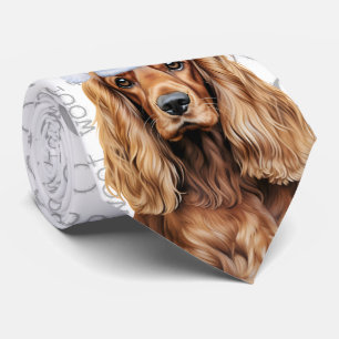 Corbata Cocker Spaniel Navidad Amante de Perros Fiesta