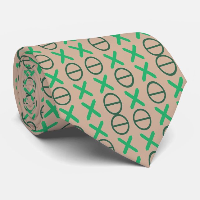 Corbata CODE retro verde ajustable (Enrollado)