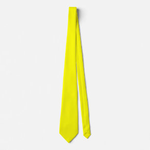 Corbata Código hexagonal amarillo neón FFFF01 Tie