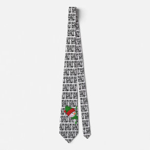 Corbata Códigos QR de Felices Fiestas y muñeco de nieve