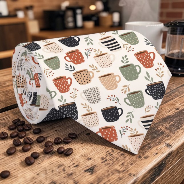 Corbata Coffee Latte Lovers Custom Necktie (Subido por el creador)