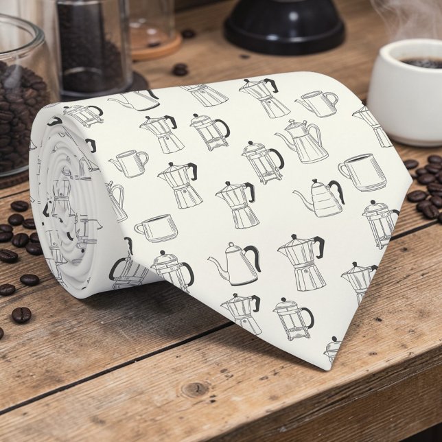 Corbata Coffee Latte Lovers Custom Necktie (Subido por el creador)