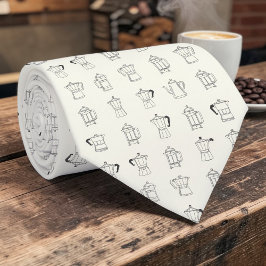 Corbata Coffee Latte Lovers Custom Necktie