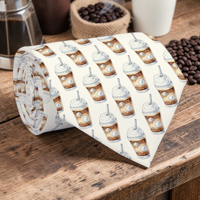 Corbata Coffee Latte Lovers Custom Necktie (Subido por el creador)