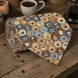 Corbata Coffee Latte Lovers Custom Necktie