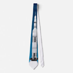 Corbata Cohete espacial Saturno cinco