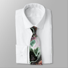 Corbata Colas de mármol rosa y verde jade