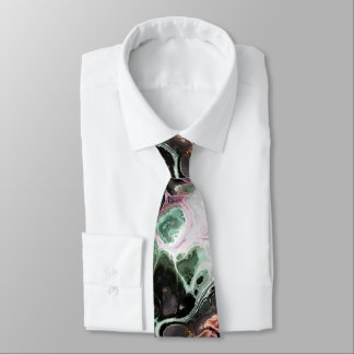 Corbata Colas de mármol rosa y verde jade
