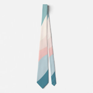 Corbata Colección abstracta moderna de rosa pálido y menta