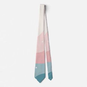 Corbata Colección Abstracta Moderna Rosa Blush Verde Menta