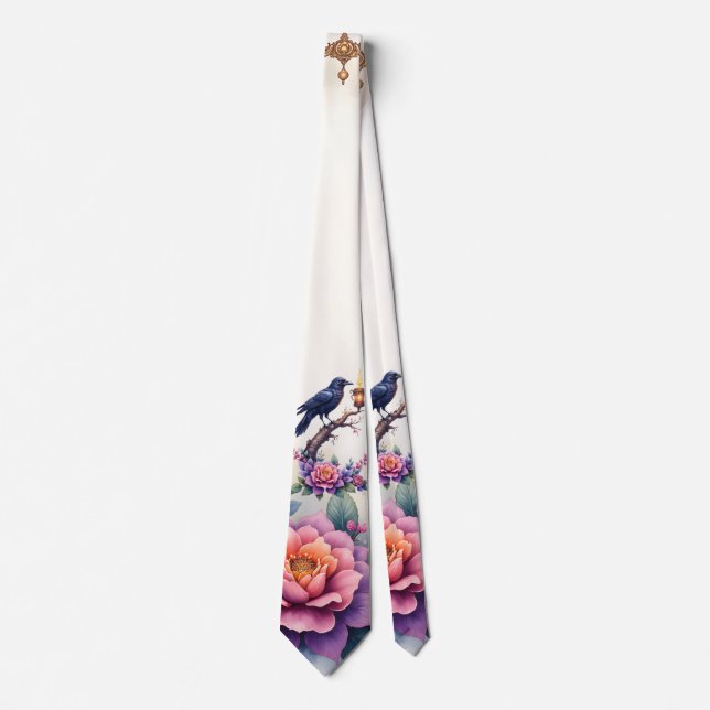 Corbata Colección de Boda Cuervo Encantado (Anverso)
