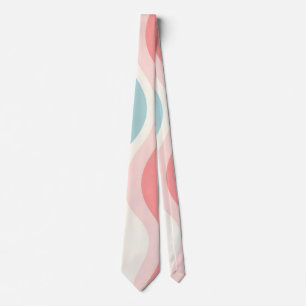 Corbata Colección de menta rosa sonrojado abstracto de mod