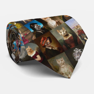 Corbata Colección de retratos de gatos caprichosos