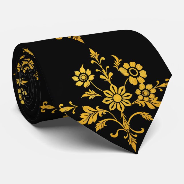 Corbata Colección floral elegante de lujo (Enrollado)