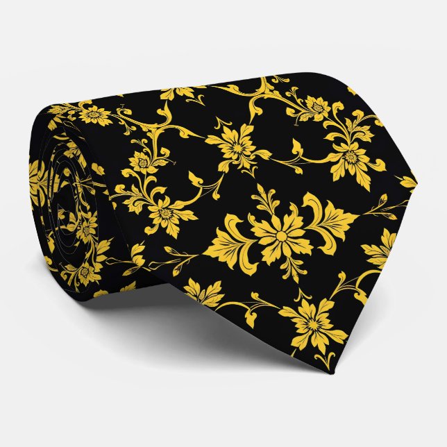 Corbata Colección Floral Elegante De Lujo Moderna (Enrollado)