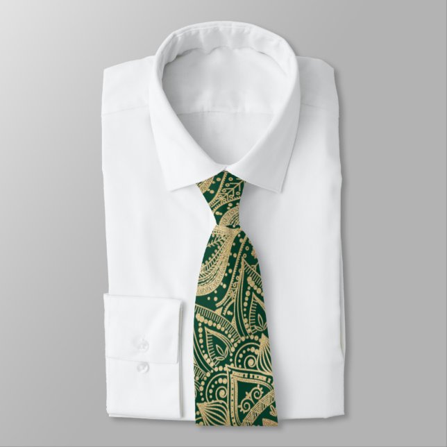 Corbata Colección Green Gold Mandala (Atado)