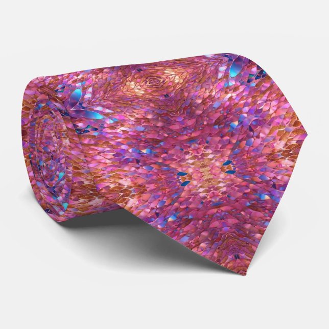 Corbata Colección holográfica de opal popular purpurina (Enrollado)