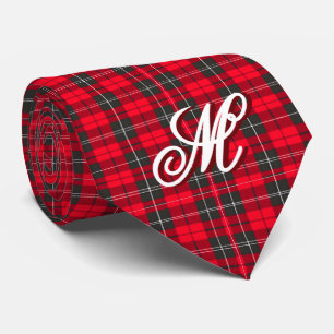 Corbata Colección moderna de tartán tradicional rojo