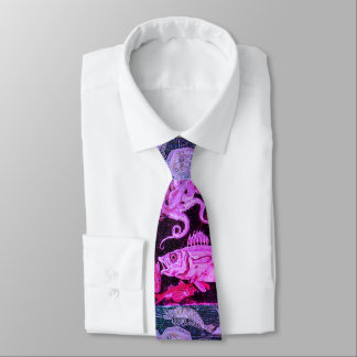Corbata COLECCIÓN POMPEII / VIDA DEL MAR OCEÁNICO Azul ros