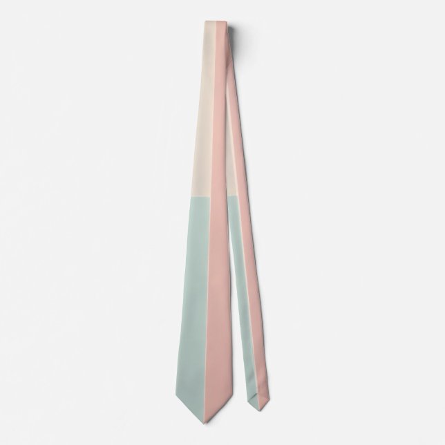 Corbata Colección Popular Abstract Blush Rosa Menta (Anverso)