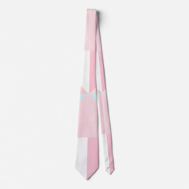 Corbata Colección Popular Abstracta Rosa Mint (Anverso)