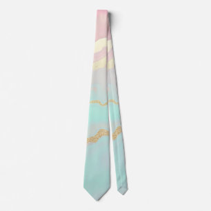 Corbata Colección Popular de Lujo Rosa Mint Dorado