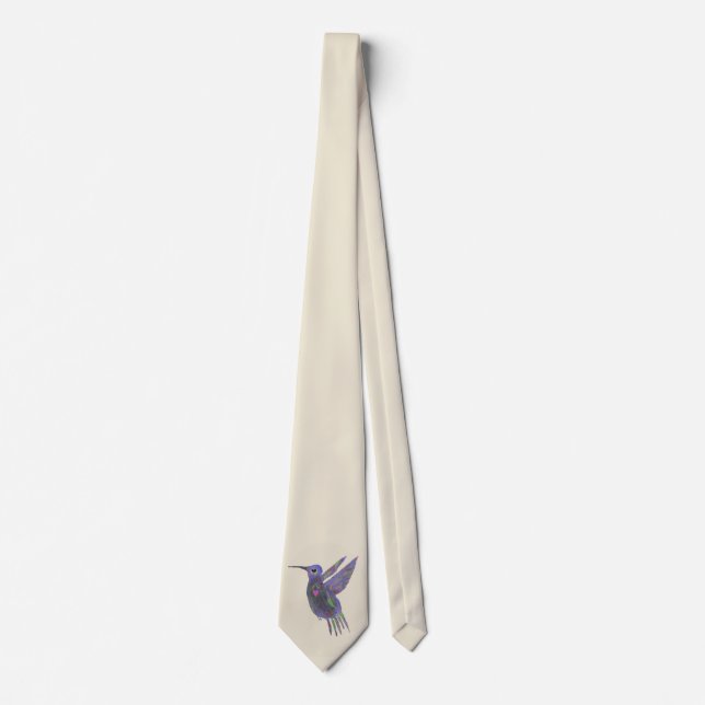 Corbata Colibrí con Corazón (Anverso)