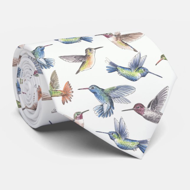 Corbata Colibríes (Enrollado)