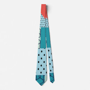Corbata Collage Abstracto Pop Retro