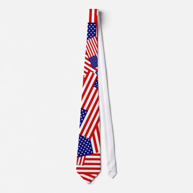 Corbata Collage de la bandera americana (Anverso)