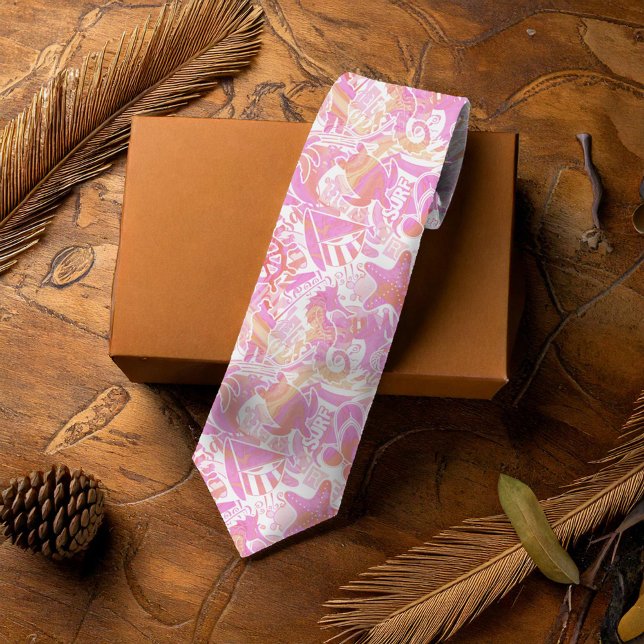 Corbata Collage de playa Náutica Pink Caliente ID840 Aguje (Subido por el creador)