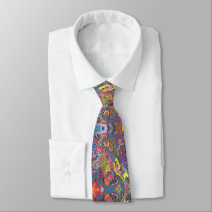 Corbata Color animado, patrón reflejado