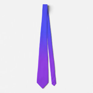 Corbata Color azul de neón púrpura y brillante de neón de