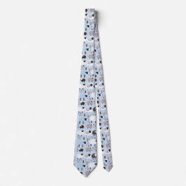 Corbata Color azul del pastel de la oveja recortada del pa